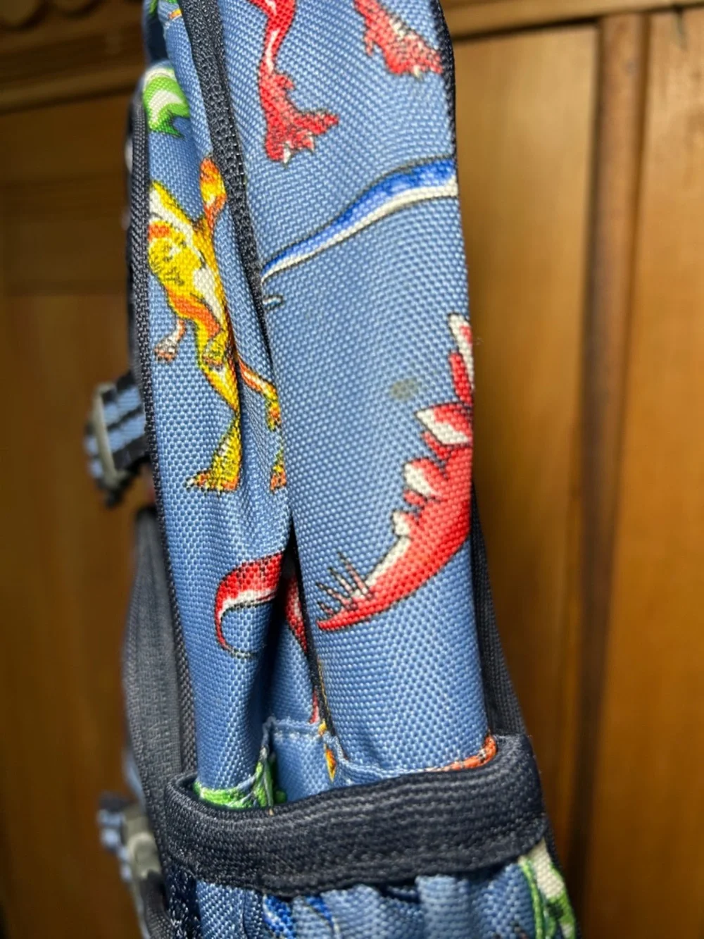 Pottery Barn Kids Personalized Kids Blue Dinosaur Backpack - Anthony - Picture 6 of 16